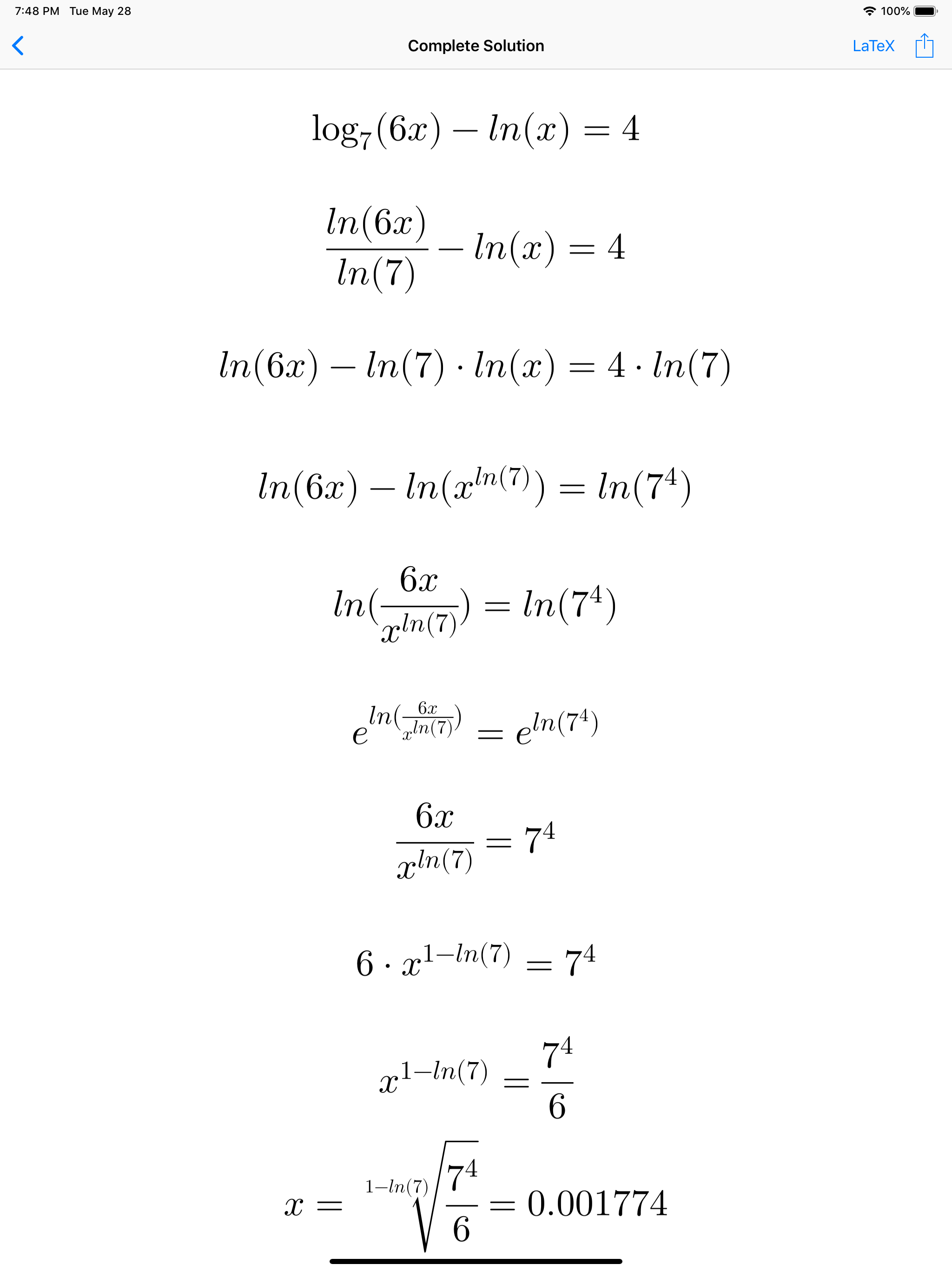 Logarithms screenshot 18