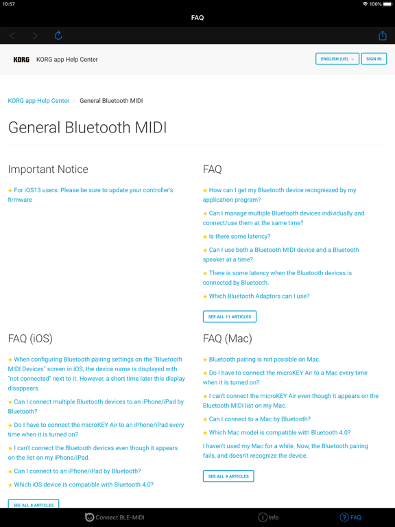 Screenshot #6 pour Bluetooth MIDI Connect