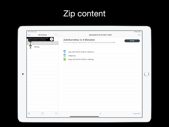 Zip Viewer - Unzip and Archive iPad screenshot 1 - Utilities app