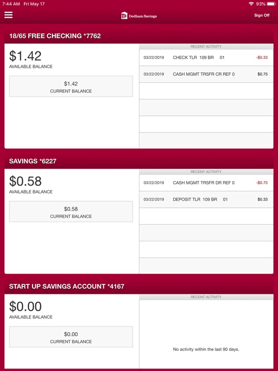 Dedham Savings for iPad