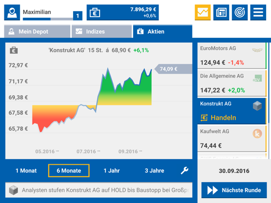 Screenshot #5 pour simVestor Börsenspiel