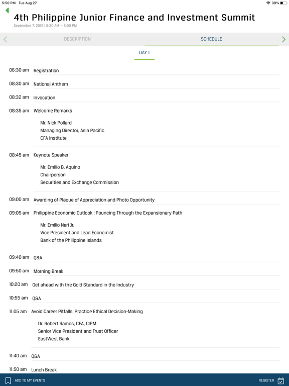Screenshot #6 pour CFA Society Philippines