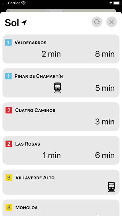 Metro Madrid - Waiting times Screenshot