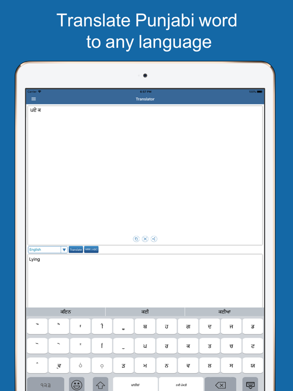 Punjabi Dictionary &Translator iPad screenshot 5 - Education app