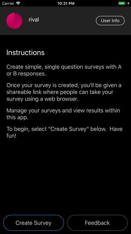 Rival: Single Question Surveys