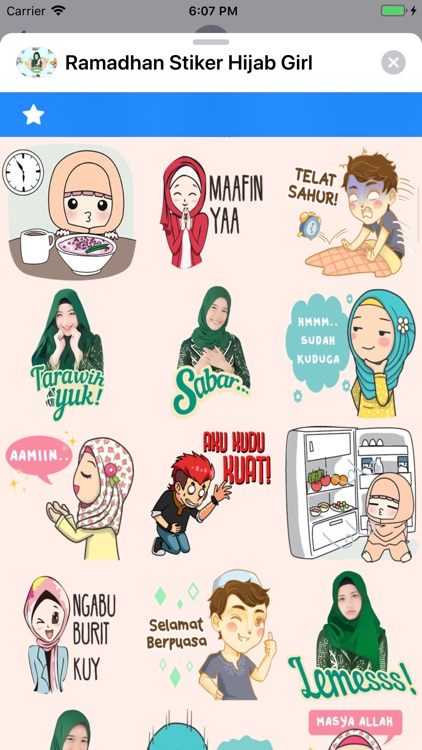 Ramadhan Stiker Hijab Girl