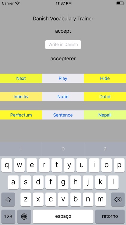 Danish Vocabulary Trainer Pro screenshot-3