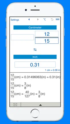 Inches to / from cm converter iPhone image 4