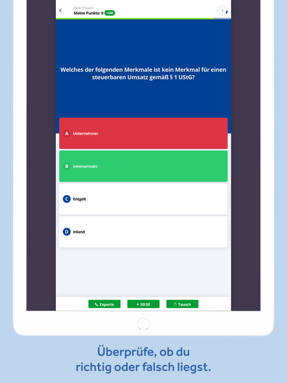 Screenshot #5 pour Wer wird Steuerfach-Experte?
