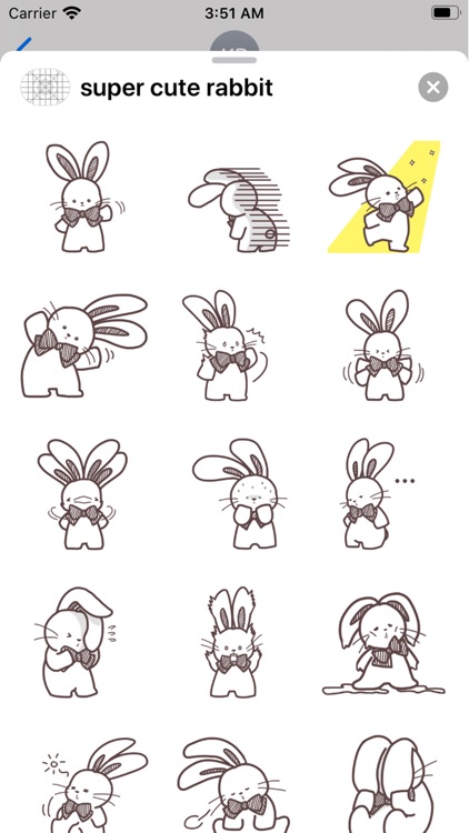super cute rabbit stickers
