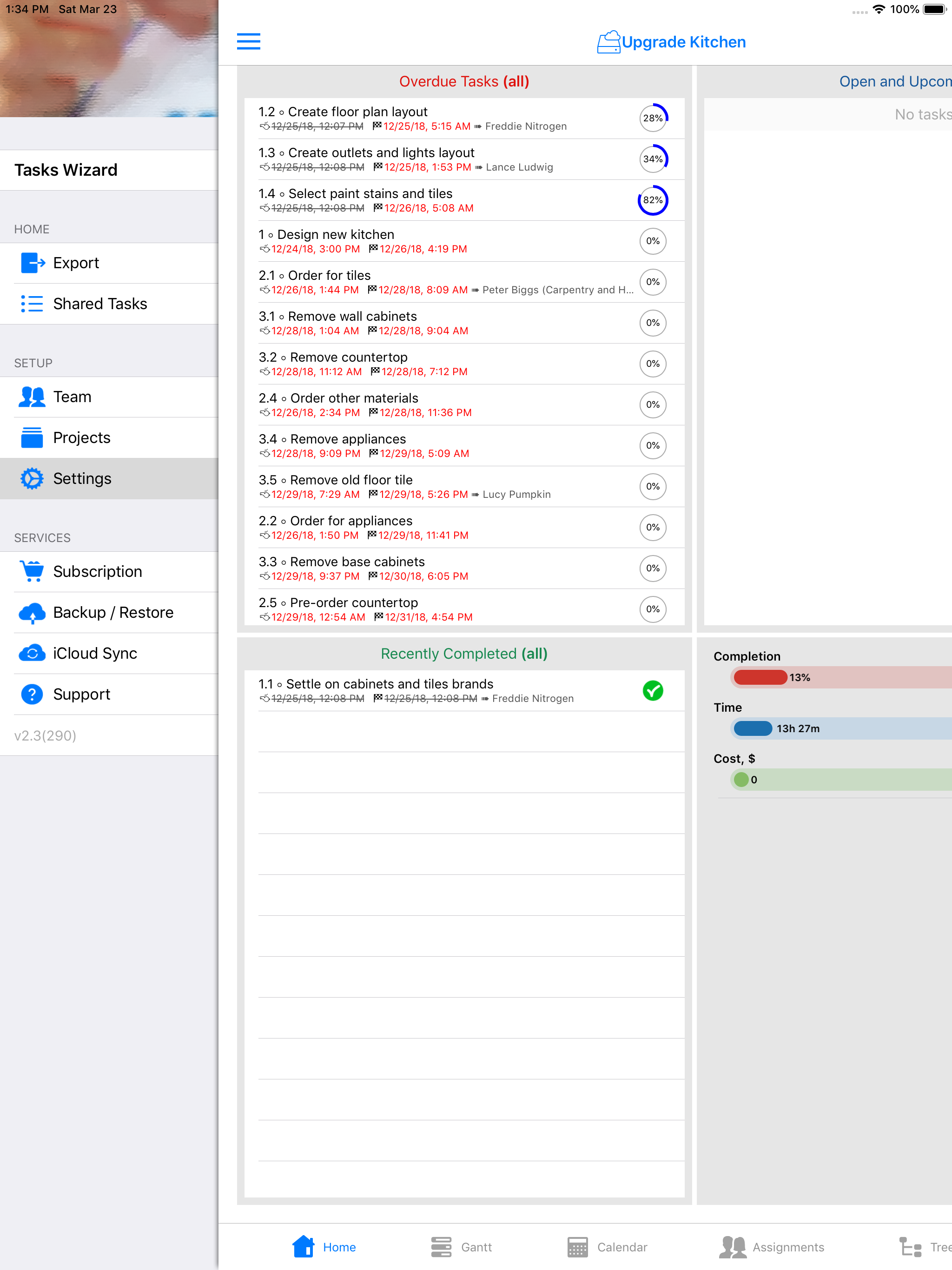 Tasks Wizard