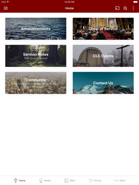 Christ Lutheran: Marshfield WI iPad screenshot 1 - Lifestyle app