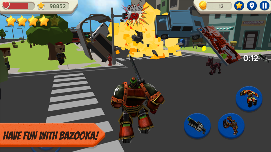 #3. Robot Hero: City Simulator 3D (iOS) 来自: Sergei Zykov