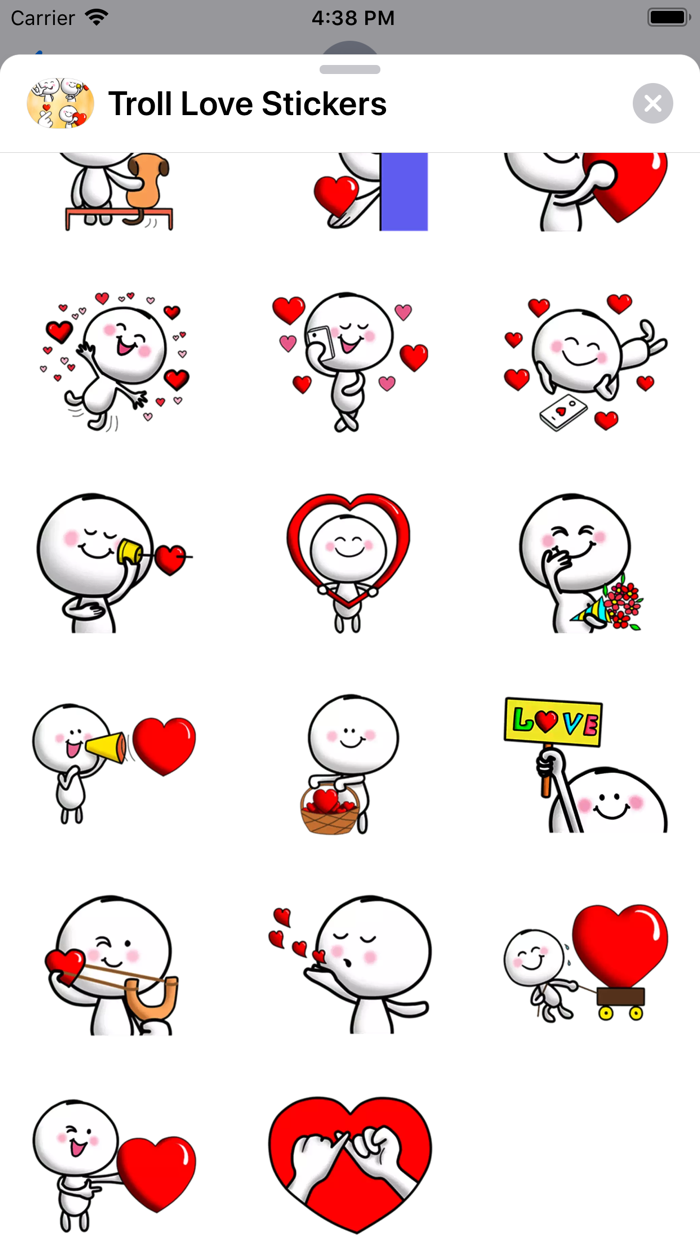 Troll Love Stickers