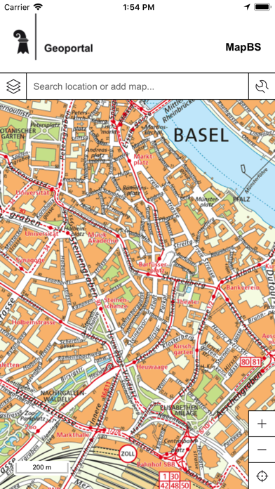 Basel Stadtplan Screenshot