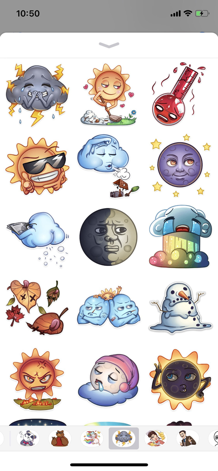 Weather Emoji Funny Stickers