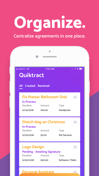 Quiktract - Freelancer Tools Screenshot