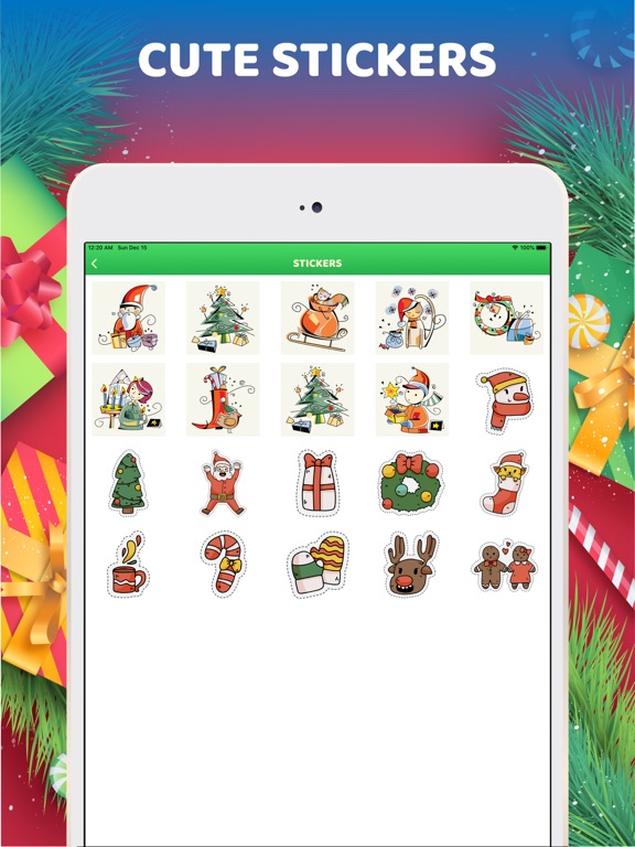 Christmas Stickers Emoji 2022 iPad screenshot 5 - Social Networking app