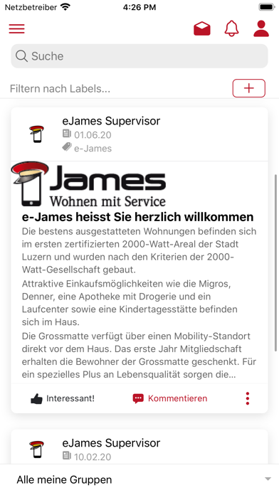 e-james-App Mobile screenshot 2