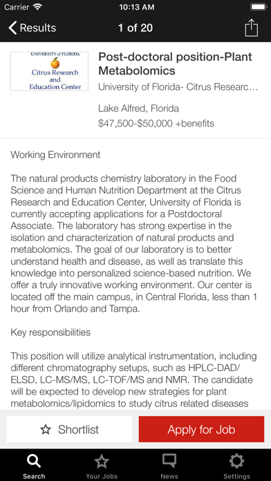 Screenshot #3 pour Science Jobs