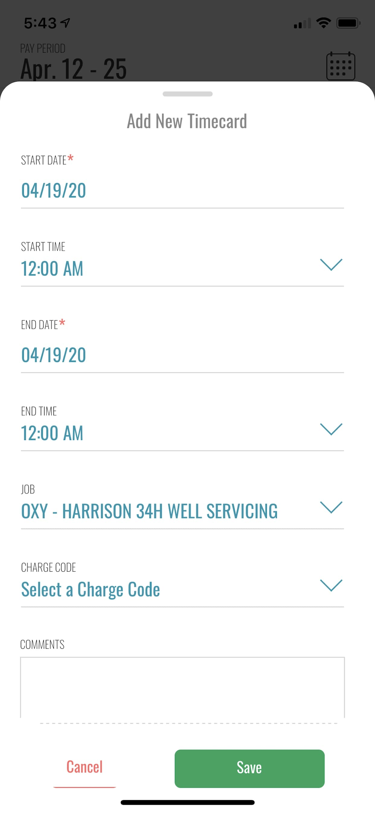 FX Timecards