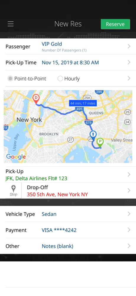 VIP Gold Booking App