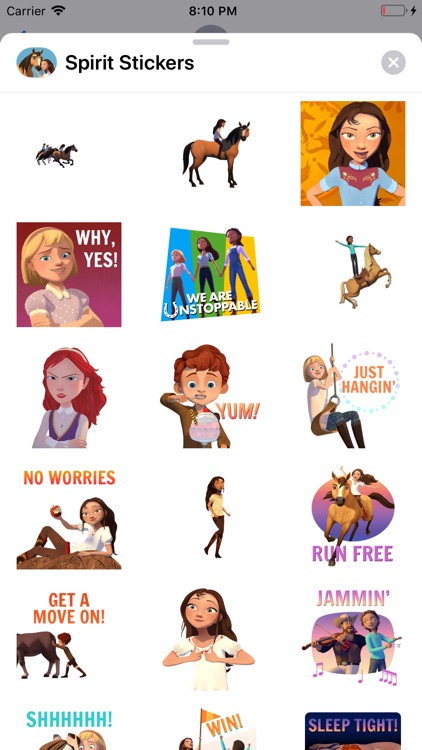 Spirit Riding Free Stickers