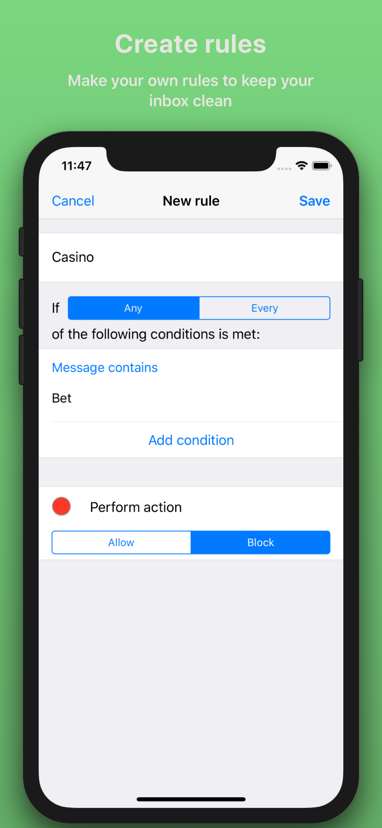 SMS Filter screenshot 2