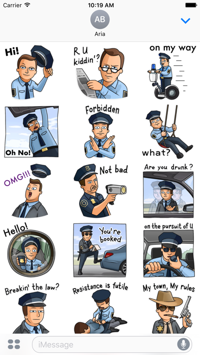 Funny Meme Police Sticker screenshot 2