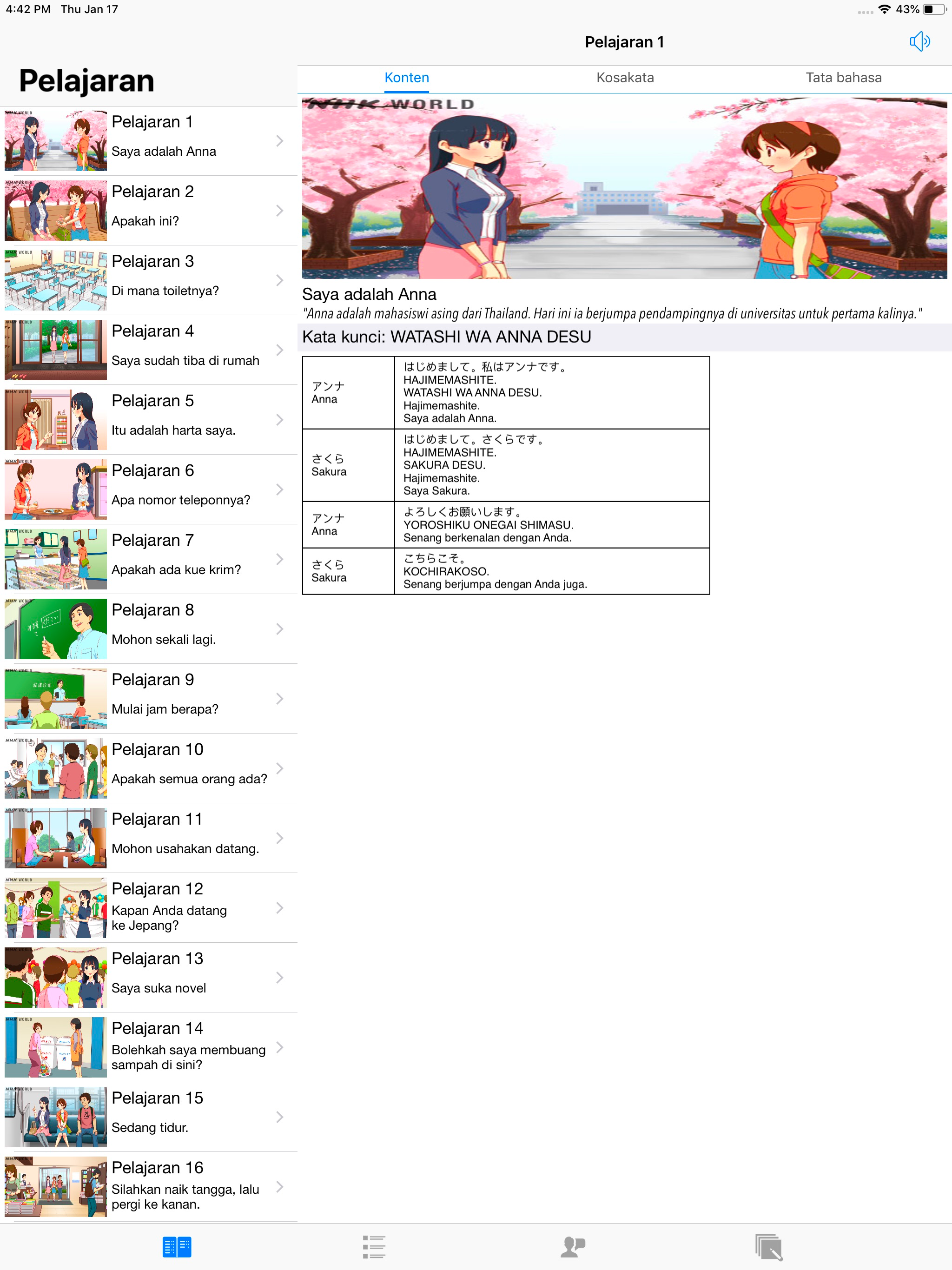Belajar bahasa jepang pemula