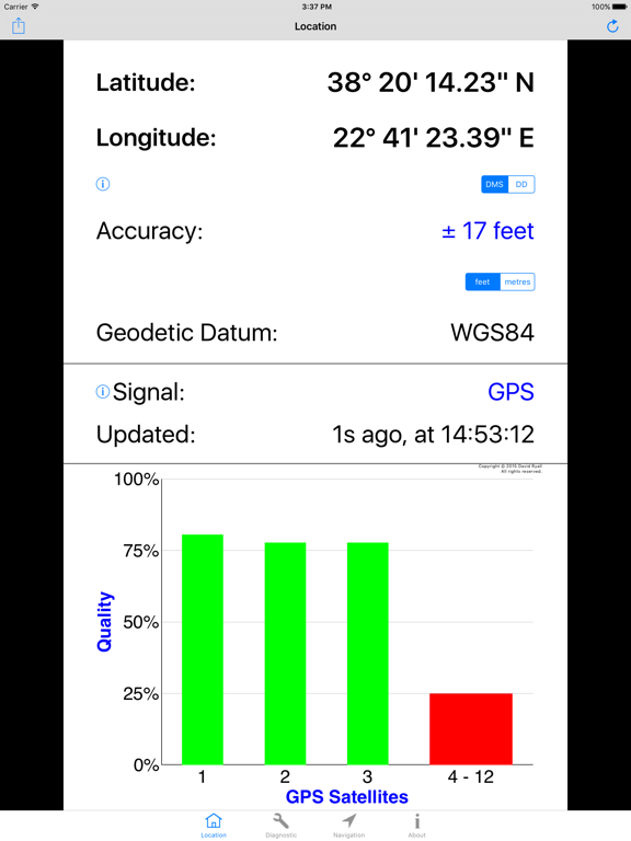 Screenshot #4 pour GPS Diagnostic: Satellite Test