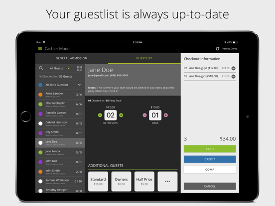 Vemos - Venue Management iPad screenshot 5 - Business app