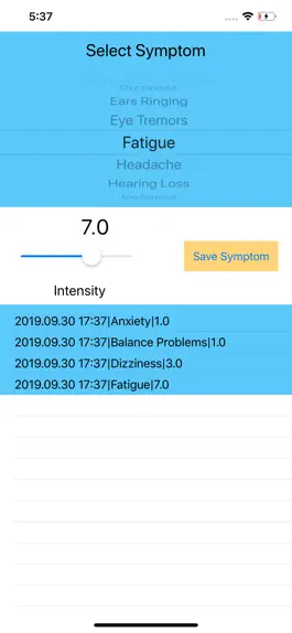 Game screenshot Chiari Symptom Tracker mod apk