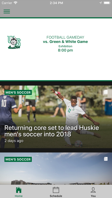 Huskie Athletics Screenshot