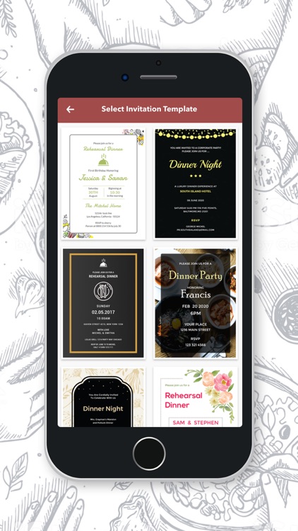 Dinner And Lunch Invitation Ma