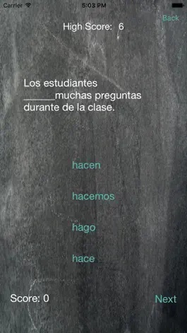 Game screenshot Spanish Sentence Quizzer apk