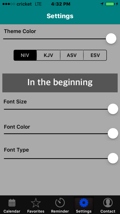 Daily Verses Calendar Screenshot