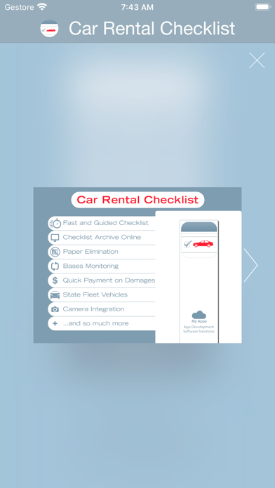 Car Rental Checklist Screenshot
