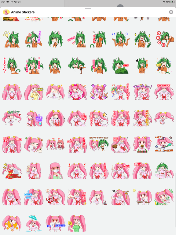 Anime Stickers ⋆ iPad screenshot