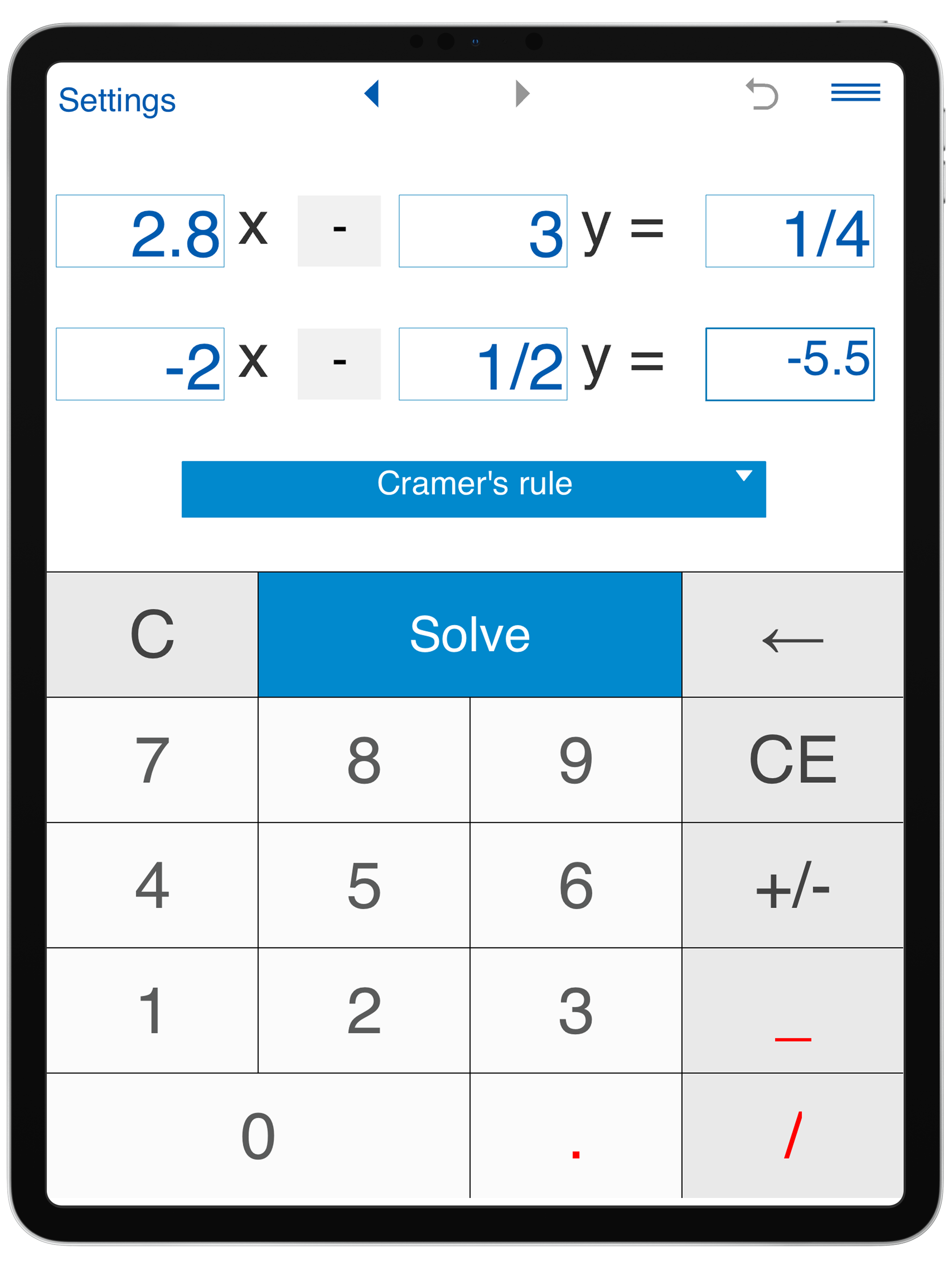 Systems of equations solver screenshot 9