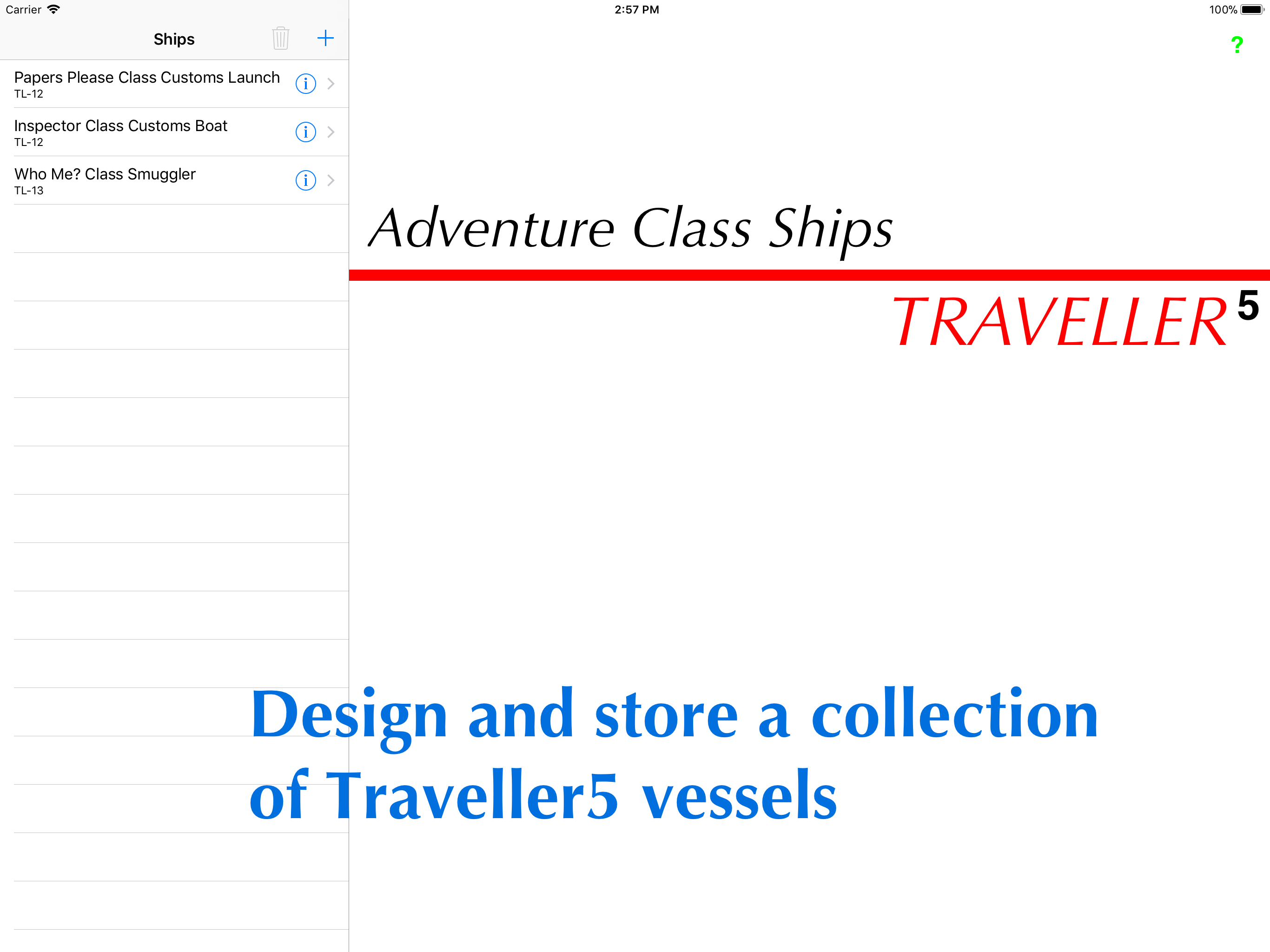 Adventure Class Ships