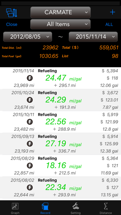 DriveMate Fuel Screenshot