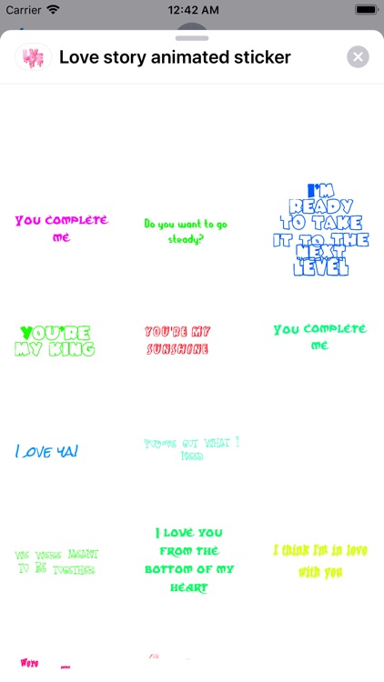 Love story animated sticker screenshot-2