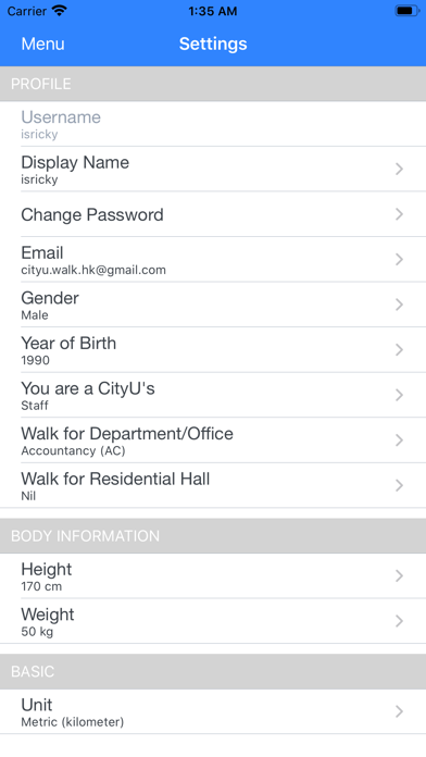 App screenshot