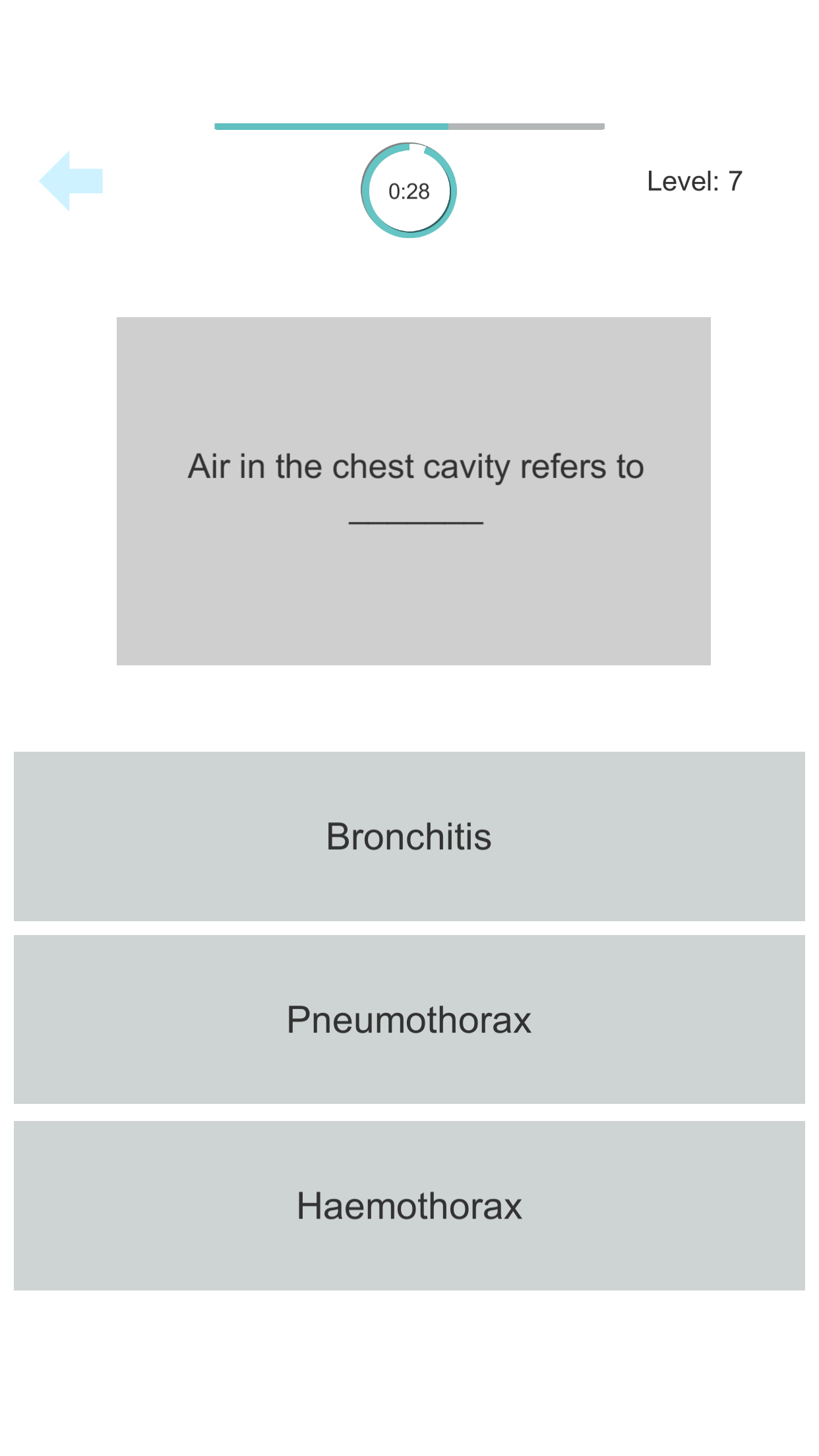 Medical Terminology Quiz Game