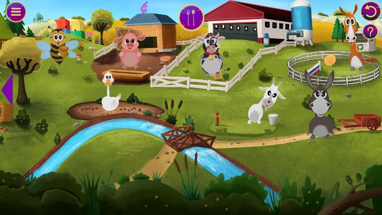 Mimi is teaching-farm animals