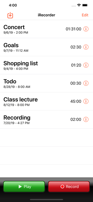 ‎iRecorder Pro Audio Recorder Screenshot