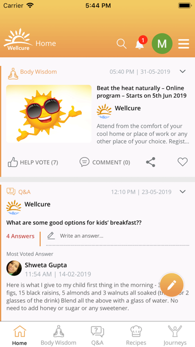 Screenshot #1 pour Wellcure - Natural Health App