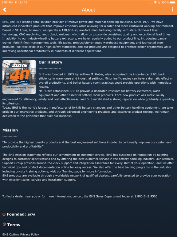 BHS Optima iPad screenshot 3 - Business app