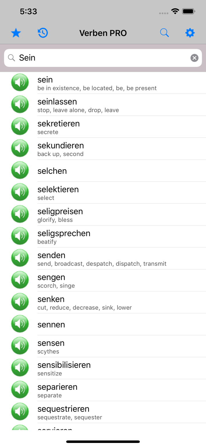 Verben Lite screenshot 1